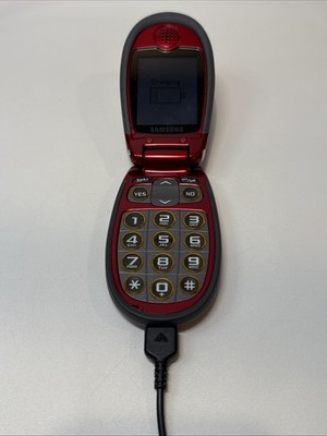 Samsung Flip-Phone Jitterbug J Red Samsung Cell Phone NEW IN BOX SPHA310ZRA