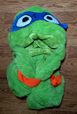 Teenage Mutant Ninja Turtles Leonardo Hooded Throw, 30"x50", Super Soft, NEW