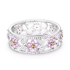 Crystal Flowers Ring 925 Sterling Silver Ring