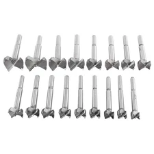 17Pcs Forstner Drill Bits Carbon Steel Woodworking Hole Saw Bit 15mm-38mm