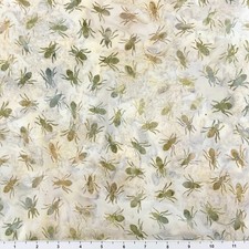 1 Yard Cut of Lunn Fabric Exclusive Ants Batik 100 Cotton 5471 Neutral Beige