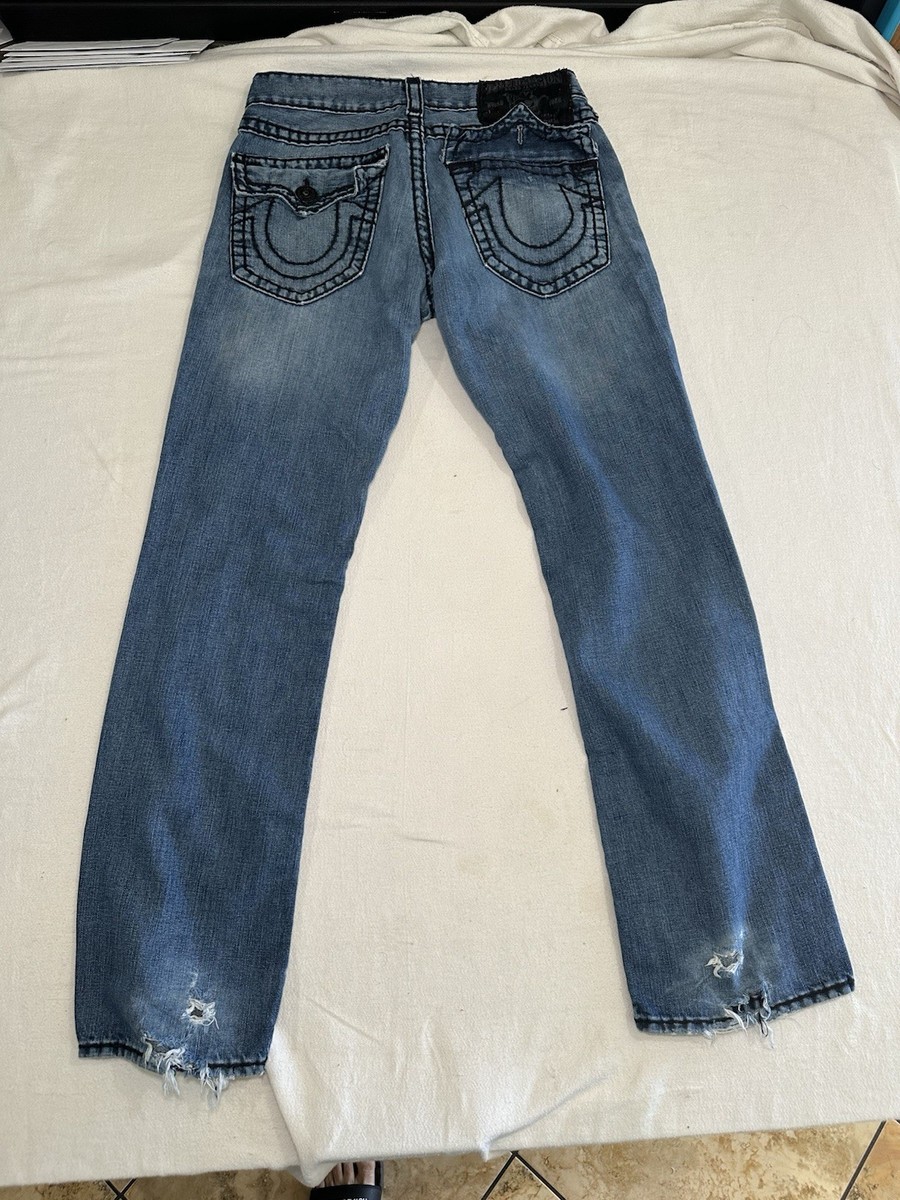 True Religion Jeans Men's Joey Super T High Plains Black Stitch