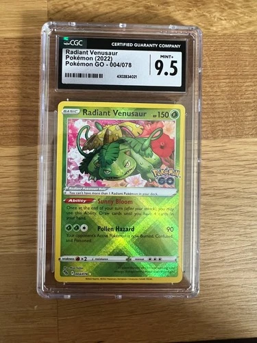 Radiant Venusaur 004/078 Pokémon GO Holo - CGC 9.5