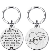 Dear Daughter Gift Keychain Love You Teen Girl Birthday Graduation Mother Day
