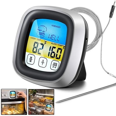 Fernanzeige LCD Digital Lebensmittel Thermometer Fleisch Sonde Küche Kochen BBQ Truthahn