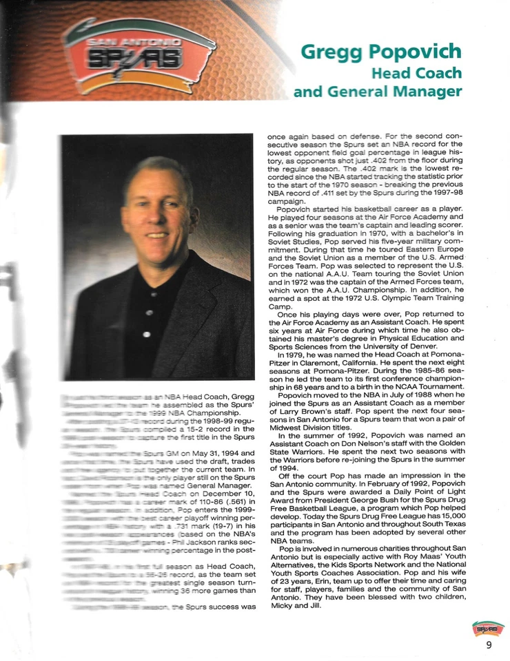 Anuario de los San Antonio Spurs 1999-2000 Foto 3 de 4