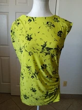 I.N.C. International Concepts Women’s Shirt Size Small Neon Floral Sleeveless