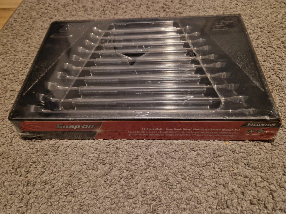 *NEW* Snap On 10-pc Flank Drive® Plus Long Combination Wrench Set SOEXLM710B - Image 2 of 2