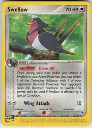 Swellow 46/109 EX Ruby & Sapphire Uncommon Pokemon Card