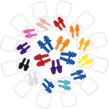 BBTO 24 Pairs Silicone Soft Ear Plugs Waterproof Reusable Noise Reduction Ear...