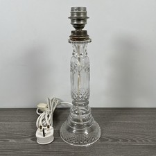 Wedgwood Galway Cut Crystal Table Lamp | Vintage | 14.5" Tall | Tested + Working