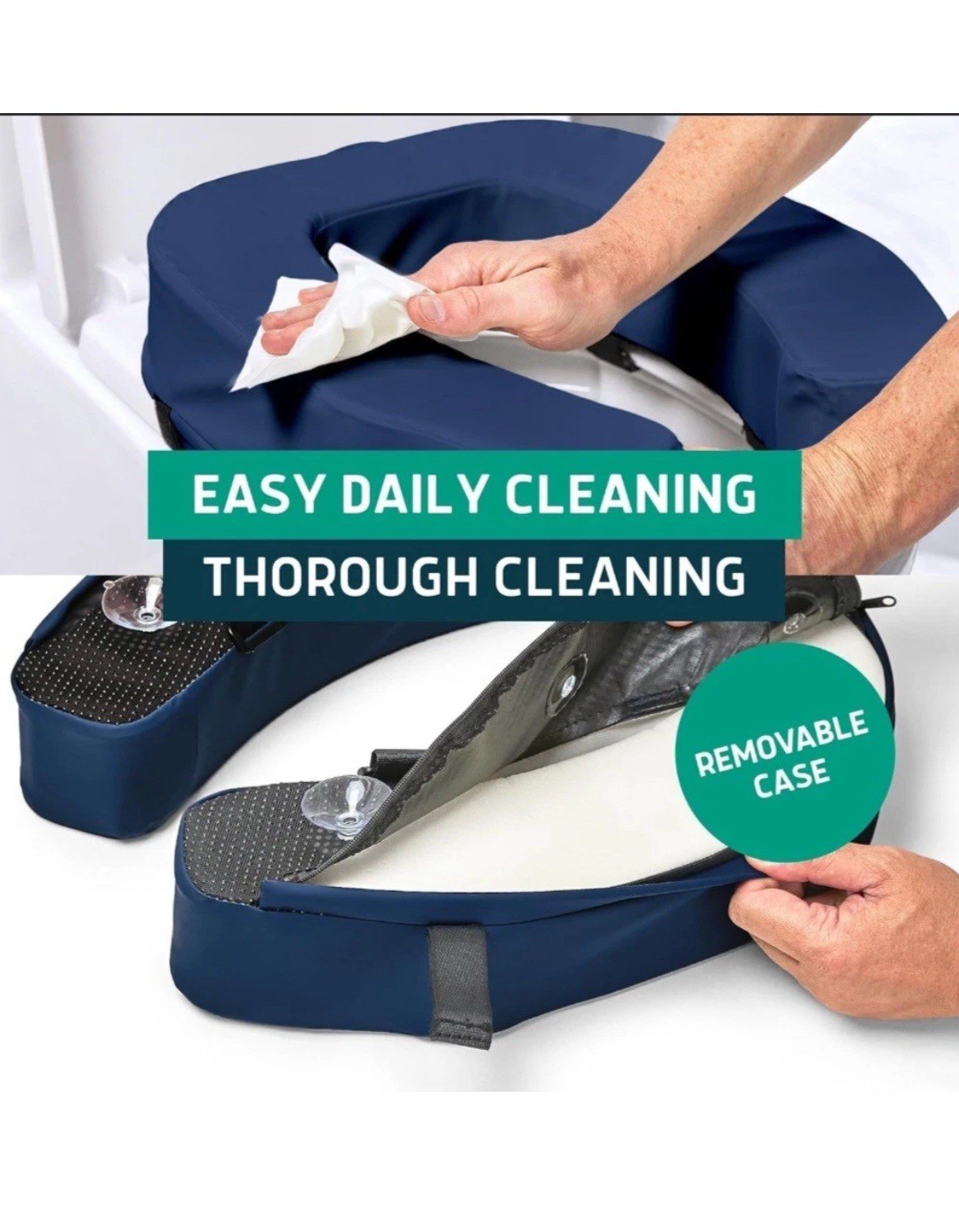 Lunderg Toilet Seat Riser for Seniors  Adds 3 Inches Universal Fit White NEW