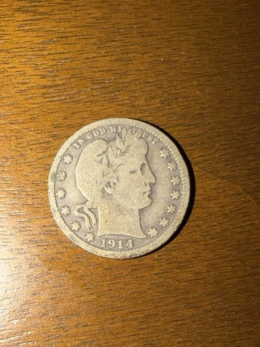 1914 D Barber Quarter VG