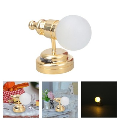 1:12 Dollhouses Wall Lamp Sconce Figure Lighting Toy for Pretend Playset