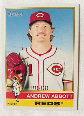 2025 Topps Heritage Andrew Abbott SP #469  1776-1976  Insert # d /200 Reds