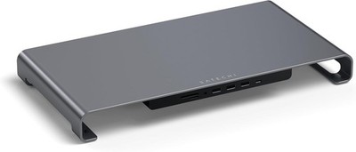 USB C Hub Monitor Stand for Desk with USB-C Data Port, 3 USB 3.0 Ports, Micro...