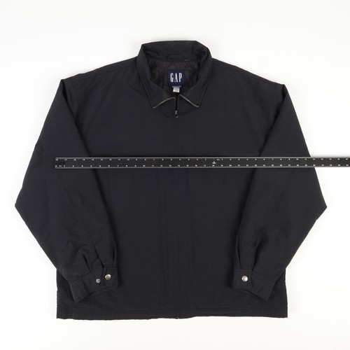 Vintage GAP Y2K 2000 Full Zip Steppfutter Basic Jacke Herren XXL schwarz - Bild 3 von 10