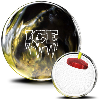 Bowling Ball Storm Ice Black White Gold