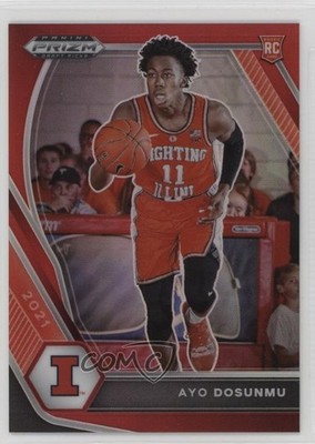 2021-22 Panini Prizm Draft Picks Variation Red 175/299 Ayo Dosunmu #20 1e6a