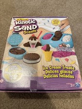 Kinetic Sand Scents, Ice Cream Treats Playset with 3 Colors Scented Play Sand 