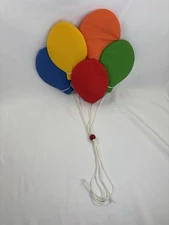 Soft Sculpture Hanging Balloon Wall 80's Vintage Fabric Wall Kids Room Decor