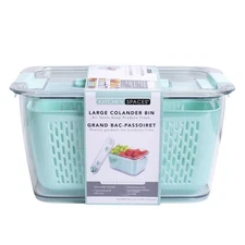 Colander Bin Produce Saver Fridge Organizer With Lid Wash Strain and Store Great
