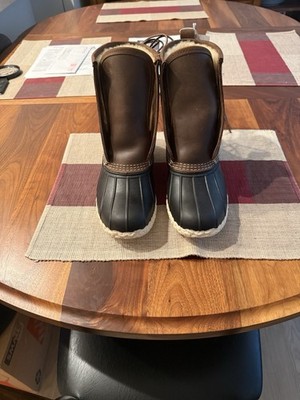 New Men s LL bean Shearling Boots Size 9