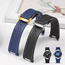 20mm Rubber Silicone Watch Strap for Omega Seamaster 300 Aqua Terra 8900 Band