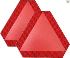 2 PCS Slow Moving Vehicle Sign, 8 7 Inches Reflective Slow Moving Vehicle Trian