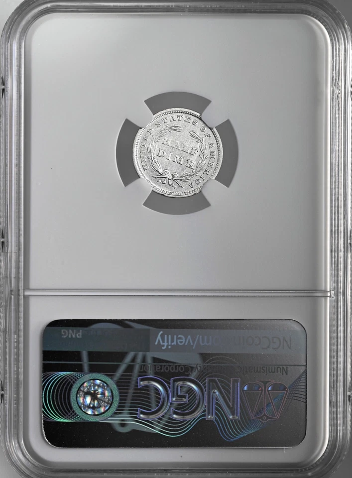 1837 H10C LIBERTY SEATED HALF DIME NGC XF DETAILS "SCRATCHES" 8404748-020 - Image 4 of 4