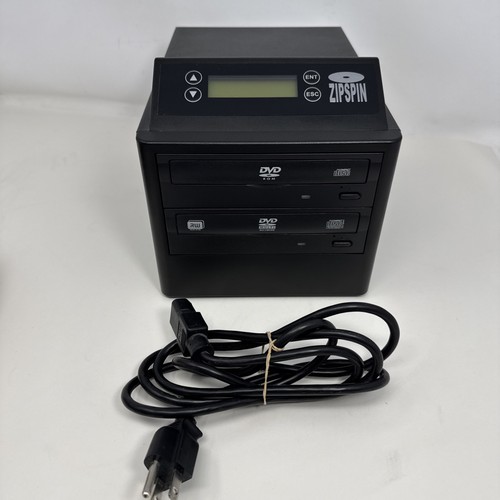 ZipSpin 121-PRO-WM CD DVD R/RW Disc Duplicator Copier Recorder Burner Black