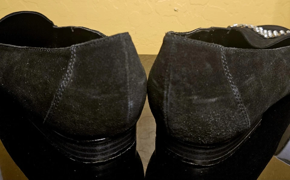 Cloudwalkers Jewel Black Suede Loafers – Women’s Size 12W, Rhinestone Detail - Image 4 of 4