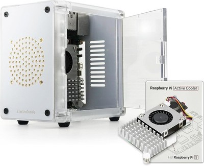 Mini PC Case for Raspberry Pi 5   Side Door Access with Official Active Cooler I