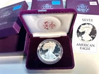 1986-S 1oz US AMERICAN SILVER EAGLE $1 Dollar Proof Bullion Coin w/Box & COA