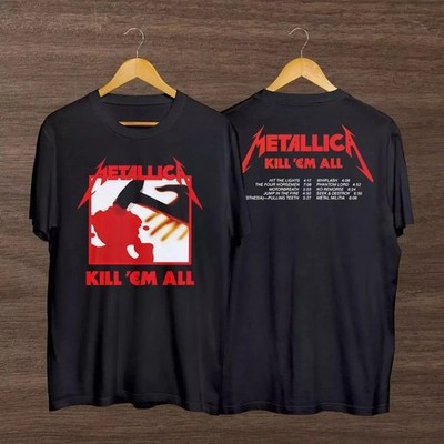 Kill Em All Vintage T-Shirt Rock Band Reprint Style S 4XL