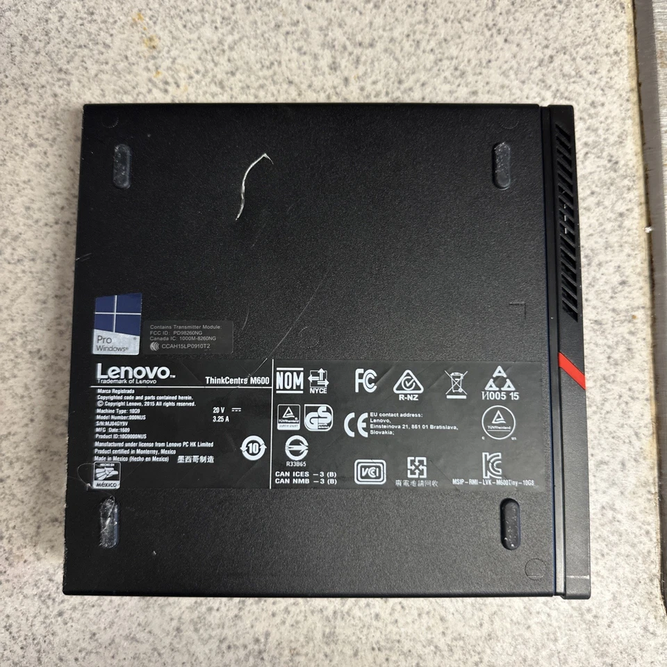 Lenovo ThinkCentre M600 Intel PentiumN3700 1.6Ghz 4GB RAM 512GB SSD LinuxLite7.4 - Image 4 of 4