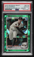 2020 Bowman Chrome Draft Sapphire Edition Green 14/50 Ryan Murphy PSA 10 w5p
