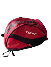 Image of WILSON TOUR TENNIS BAG - RED RUCKSACK / BACKPACK FOR RACKETS AND KIT