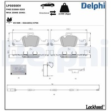 Delphi Bremsbelagsatz Bremsklötze vorne 34106898192 22496783