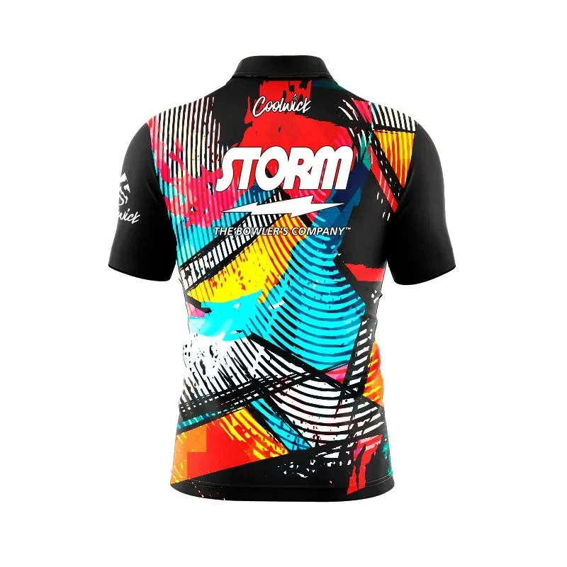 Storm Shattered Spectrum Quick Ship CoolWick Sash Zip Bowling Jersey