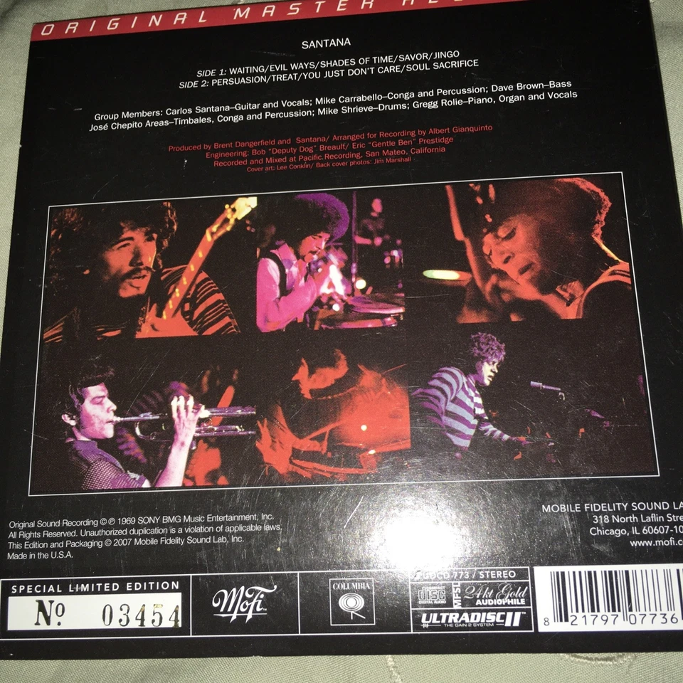 Santana (1) by Santana (CD, 2008) MFSL MOBILE FIDELITY SOUND LAB number Digipak Foto 2 de 4
