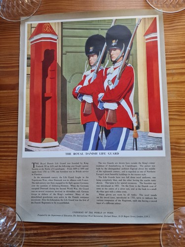 1950s John Berry Uniforms of the World Wool Posters, Set of 12 School Prints (photo 7)