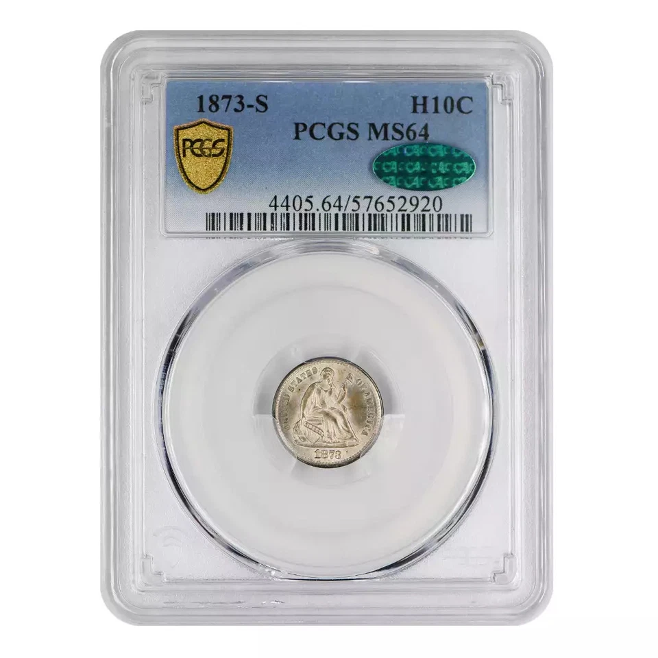 1873-S Seated Liberty Half Dime PCGS MS-64 CAC - Image 3 of 4