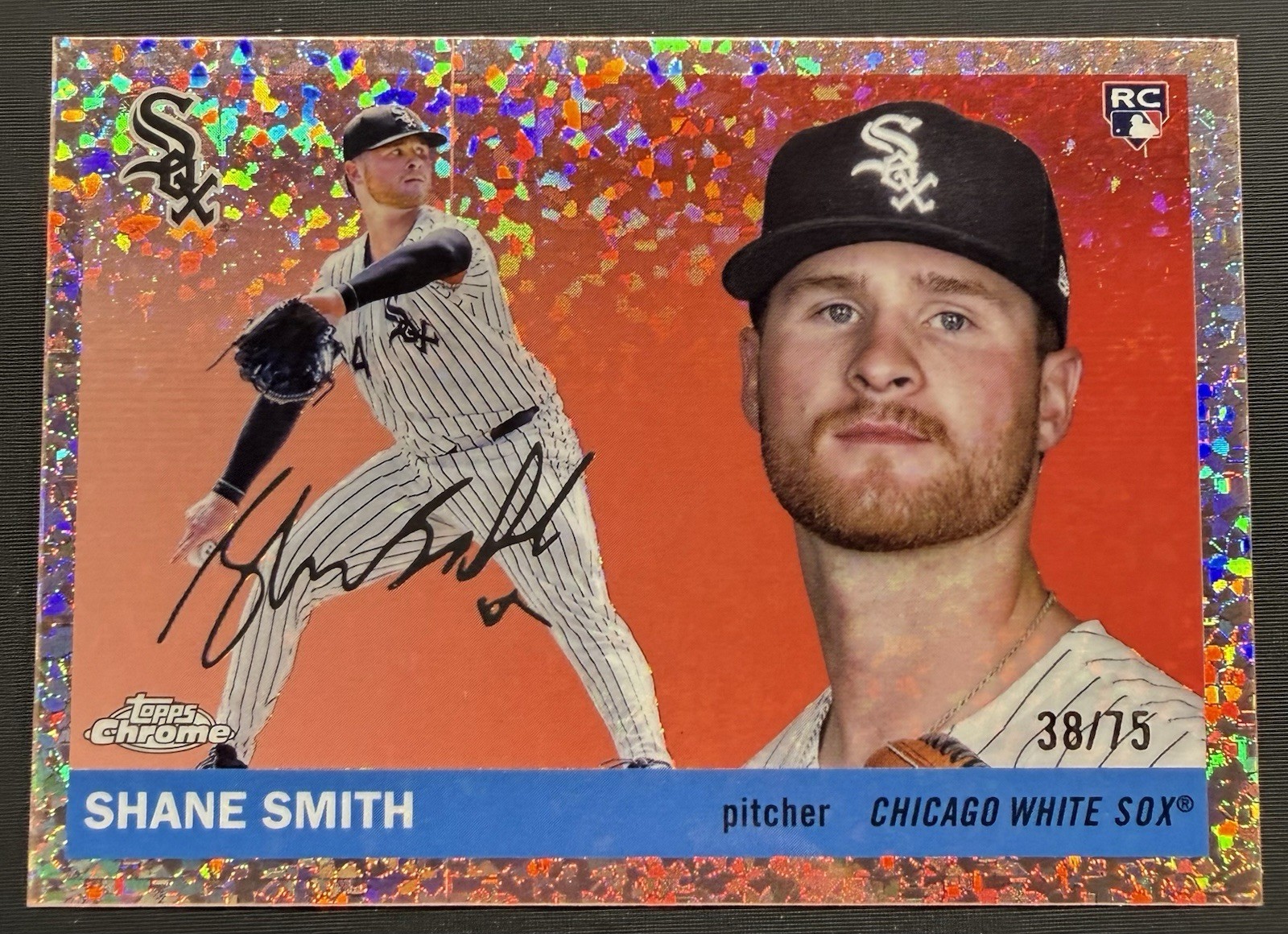 2025 Topps Chrome Platinum Shane Smith #211 ROSE GOLD REFRACTOR #/75 White Sox