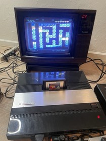 Atari 5200 4 Port Console, Rebuilt Controllers, Power Mod, 9 Games. Fully Tested