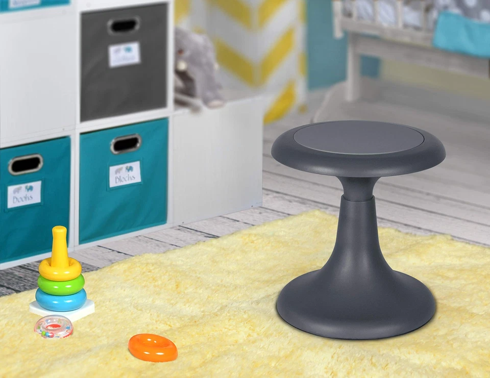 Taburete Glow Wobble, 13 pulgadas, gris Foto 2 de 4