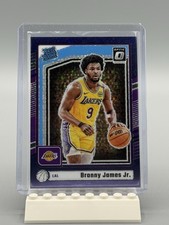 2024-25 Donruss Optic #282 BRONNY JAMES JR. Purple Disco Prizm RC /99 LAKERS