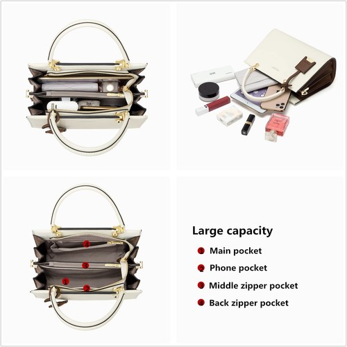 Handbags for Women Large Capacity Tote Shoulder Bags Ladies Handle Satchel Pu... - Bild 6 von 7
