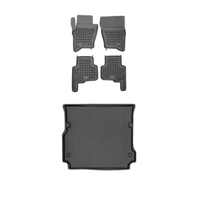 Rezaw-Plast Floor Mats for Land Rover LR3 2005 2009 PE Cargo Liner Custom BLK