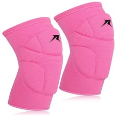 Volleyball Knee Pads Pink Knee Protector Supporter for Girl Lady Women with H...